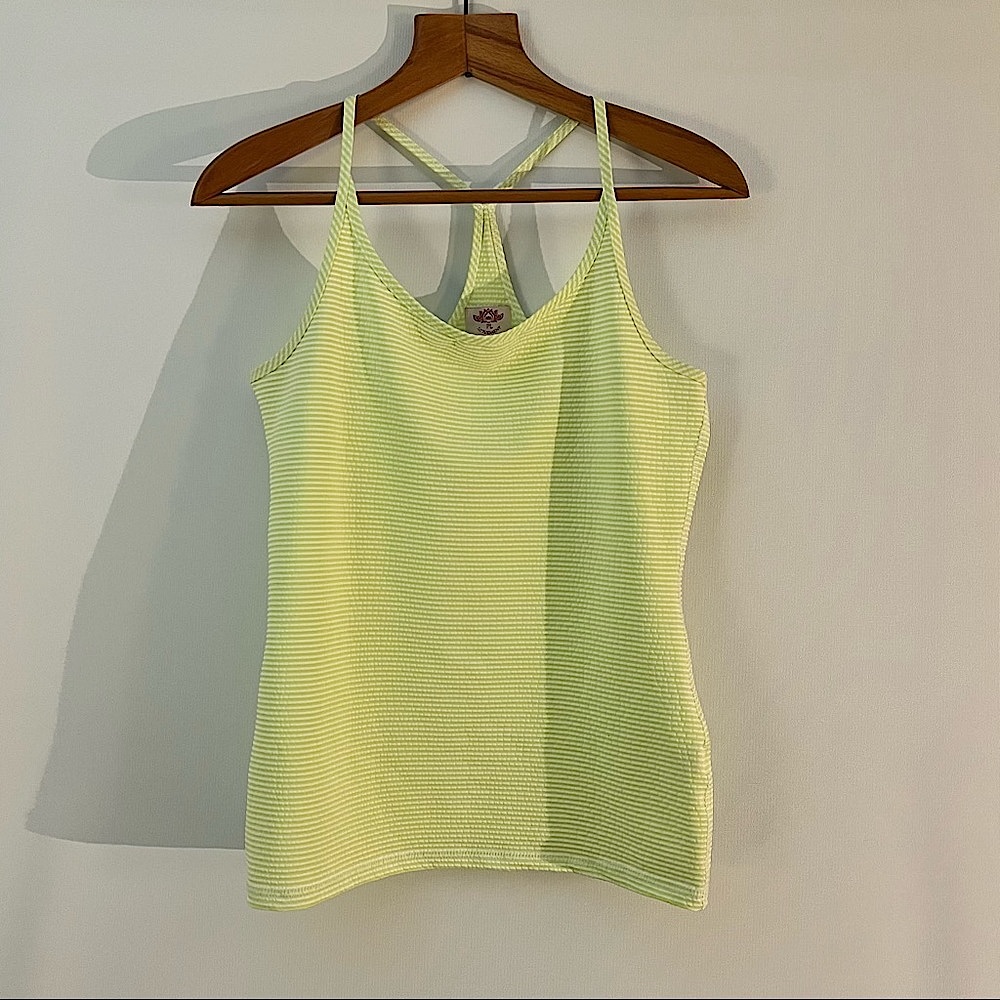 Lime green racer back top, worn only once or twice, size M.